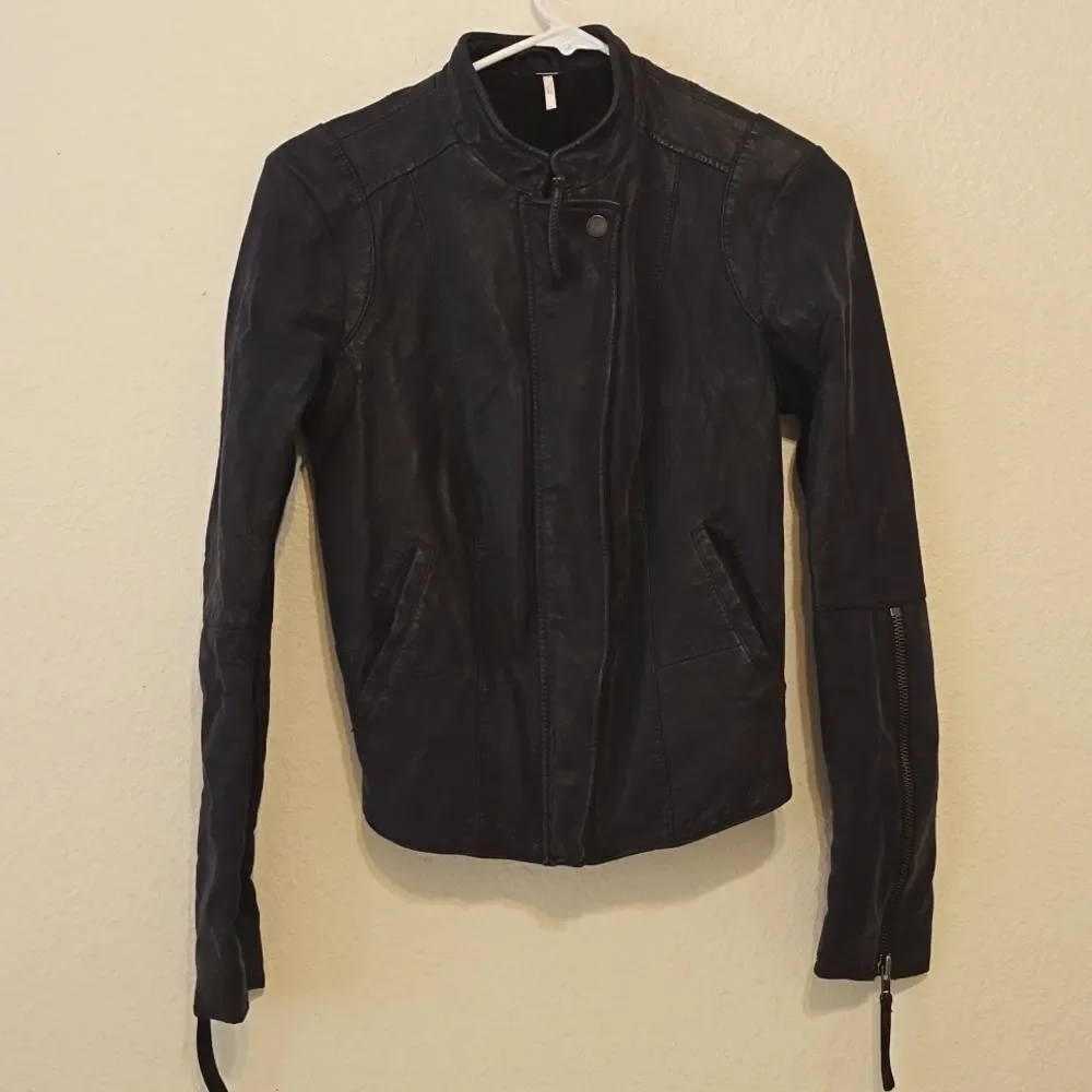 Free People Leather‎ Jacket size 4
